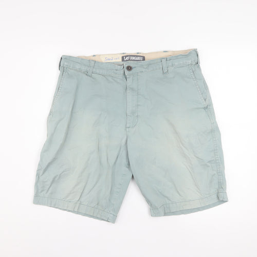 Lee Dungarees Men's Green Chino Shorts Size 36 Cotton Blend