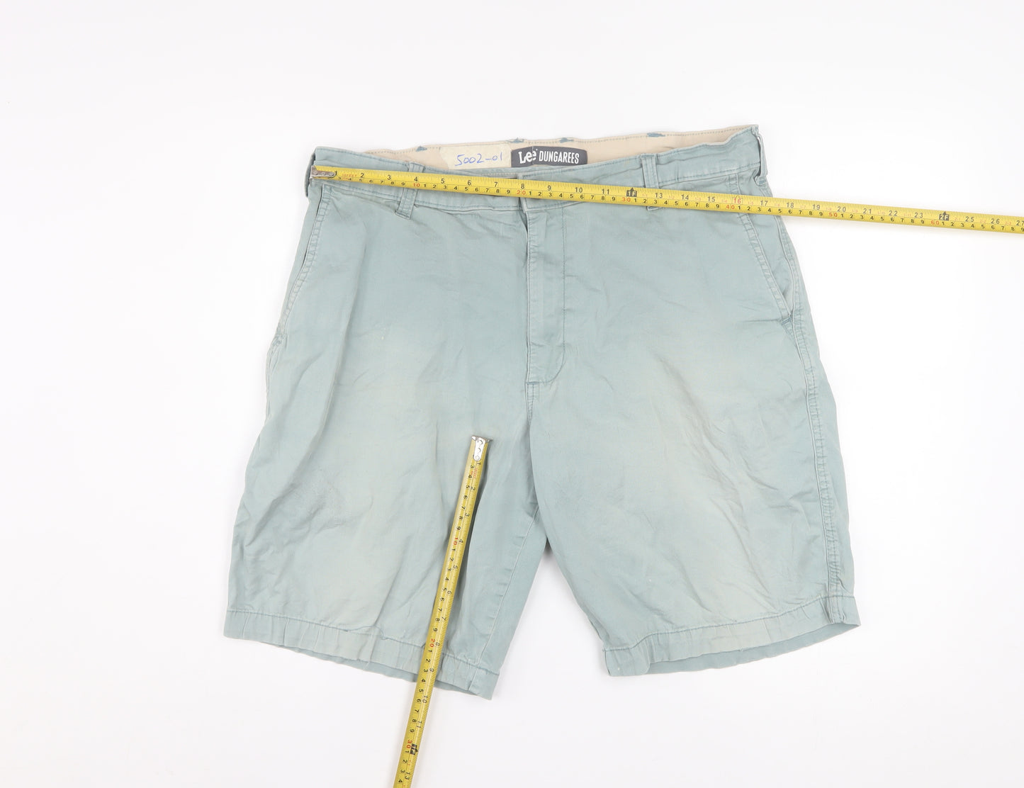 Lee Dungarees Men's Green Chino Shorts Size 36 Cotton Blend