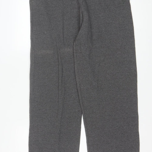 Champion Mens Grey Sweatpants L Regular Fit Fleece Athletic Trousers