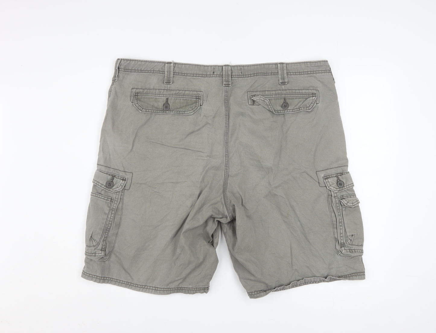 Lee Mens Grey Cotton Cargo Shorts Size 42 Regular Fit