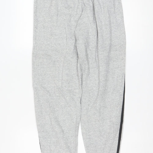 Adidas Boys Grey 13-14 Years Track Pants with Side Stripes & Drawstring Waist
