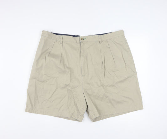 Tommy Hilfiger Men’s Beige Chino Shorts Size 44 Pleated Cotton