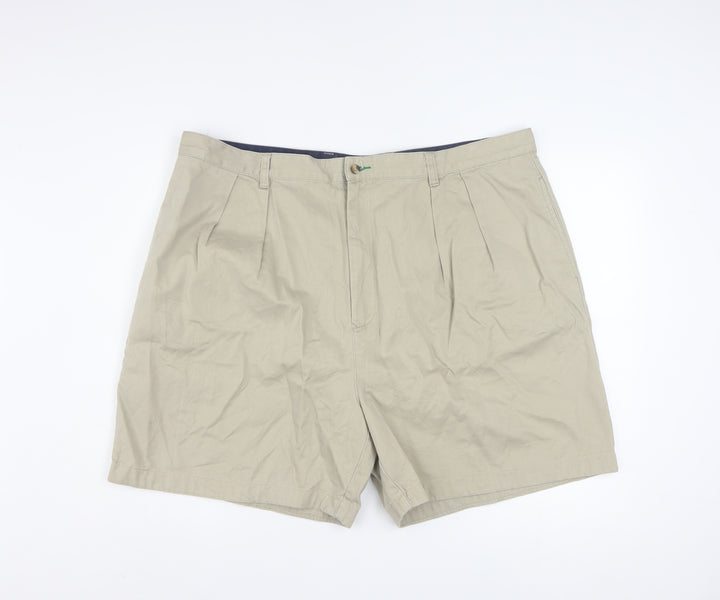 Tommy Hilfiger Men’s Beige Chino Shorts Size 44 Pleated Cotton