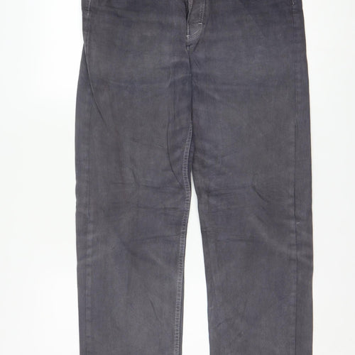 Lee Men's Grey Straight Fit Chicago Jeans Size 32 Regular Denim
