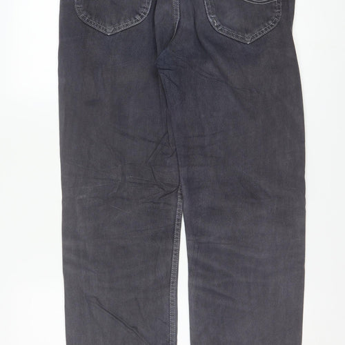 Lee Men's Grey Straight Fit Chicago Jeans Size 32 Regular Denim