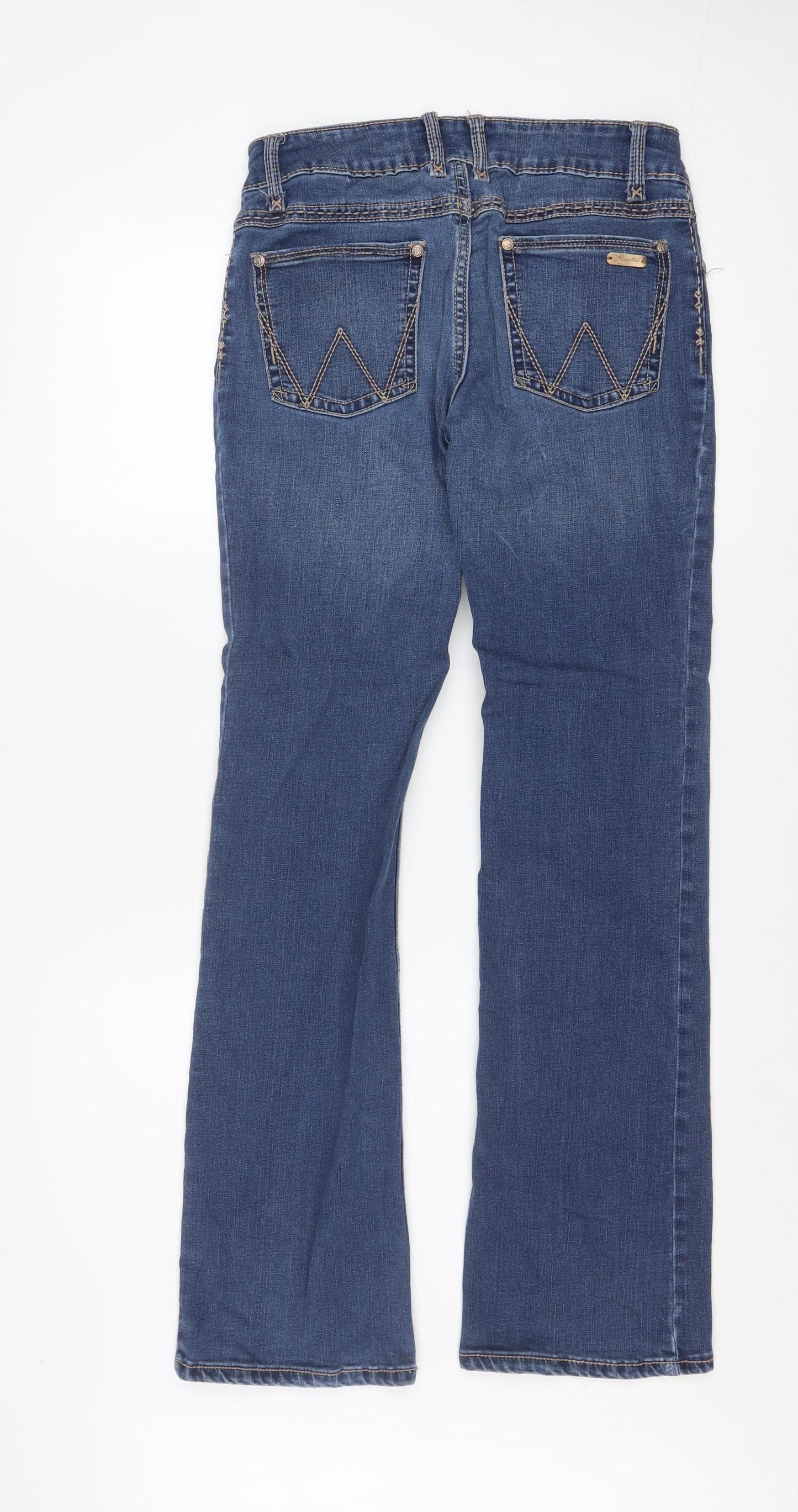 Wrangler Women Blue Bootcut Stretch Denim Jeans Size 6 Regular