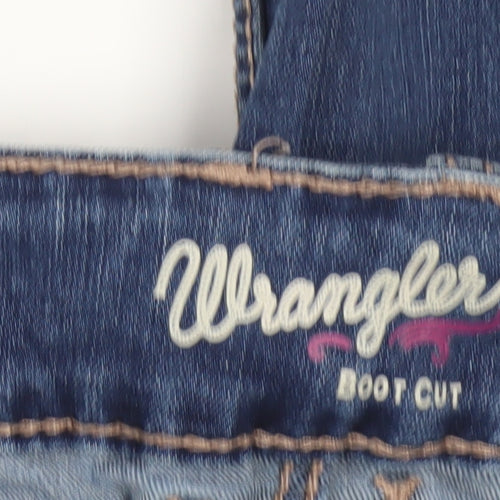 Wrangler Women Blue Bootcut Stretch Denim Jeans Size 6 Regular