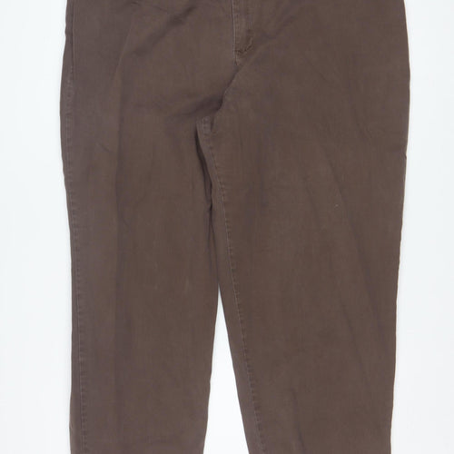 Lee Mens Brown Chino Trousers 24W Medium Cotton Blend