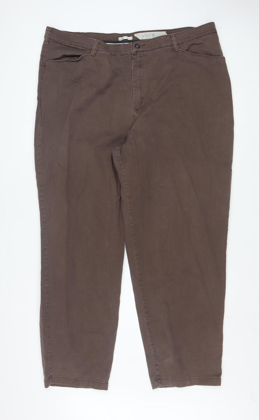 Lee Mens Brown Chino Trousers 24W Medium Cotton Blend