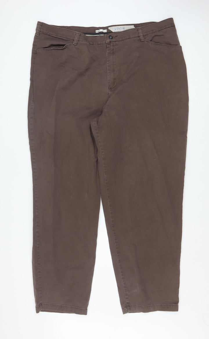 Lee Mens Brown Chino Trousers 24W Medium Cotton Blend