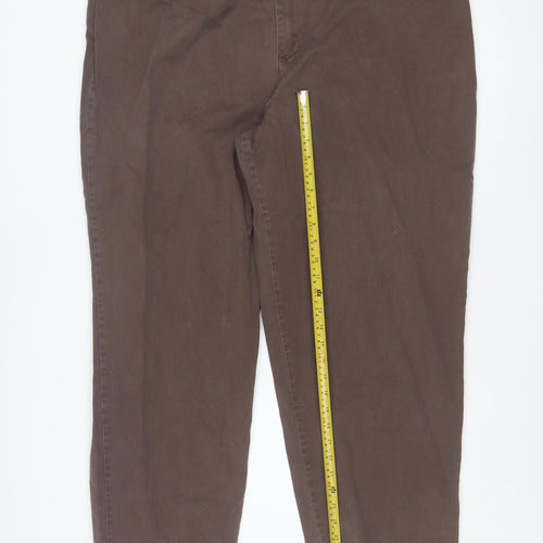 Lee Mens Brown Chino Trousers 24W Medium Cotton Blend