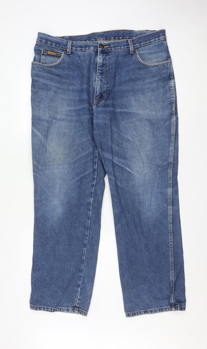 Wrangler Men Blue Straight Regular Fit Denim Jeans W40 L32