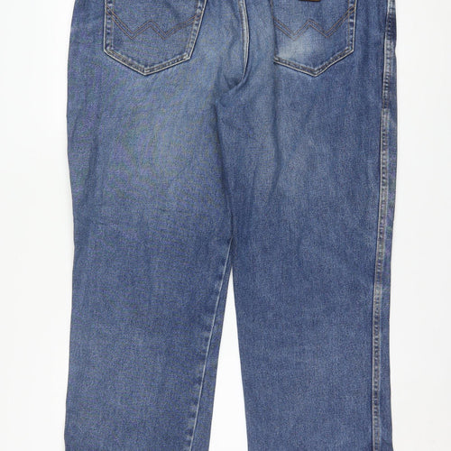 Wrangler Men Blue Straight Regular Fit Denim Jeans W40 L32