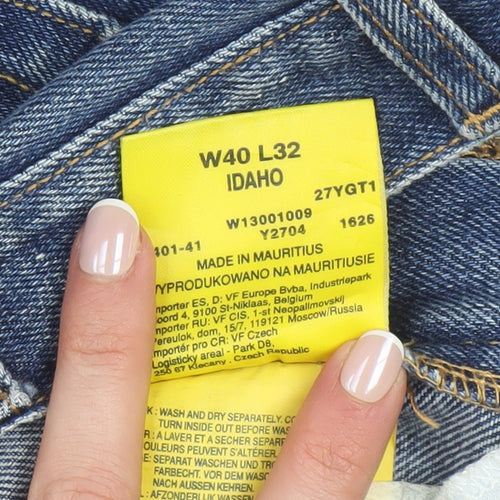 Wrangler Men Blue Straight Regular Fit Denim Jeans W40 L32