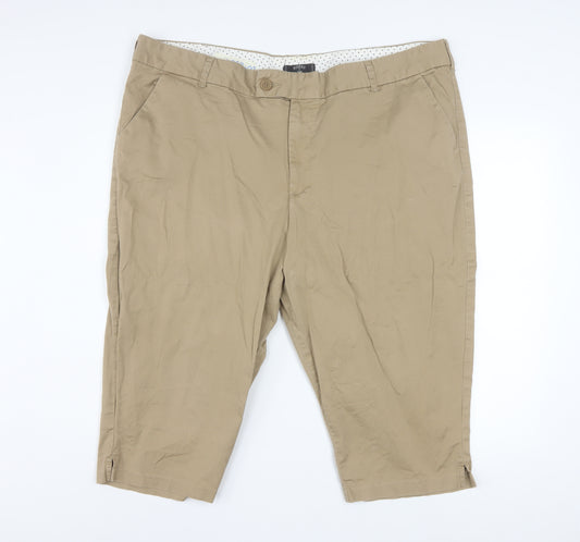 Lee Riders Men's Beige Chino Shorts 2XL 46in Waist Casual Cotton Stretch