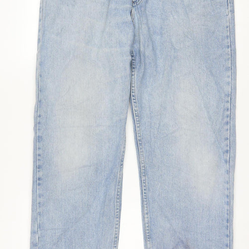 Wrangler Men's Blue Straight Leg Denim Jeans 32W x 32L Classic Fit