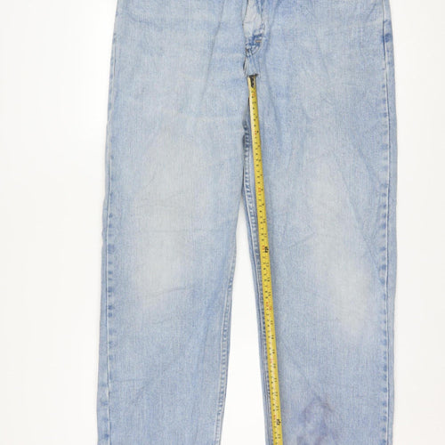 Wrangler Men's Blue Straight Leg Denim Jeans 32W x 32L Classic Fit