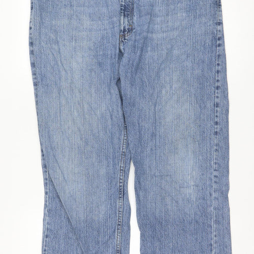Lee Men's Blue 38x32 Straight Classic Fit Denim Jeans