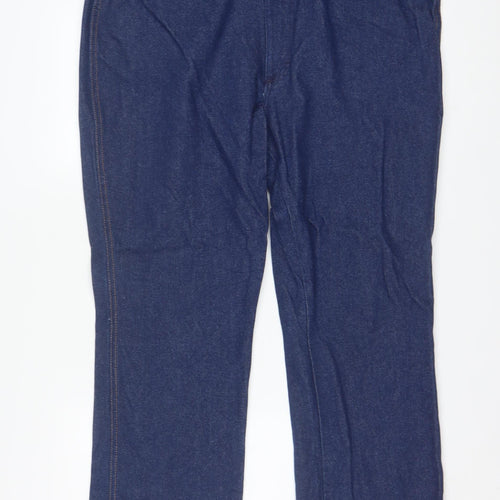 Wrangler Men's Blue 42x30 Regular Fit Straight Denim Jeans