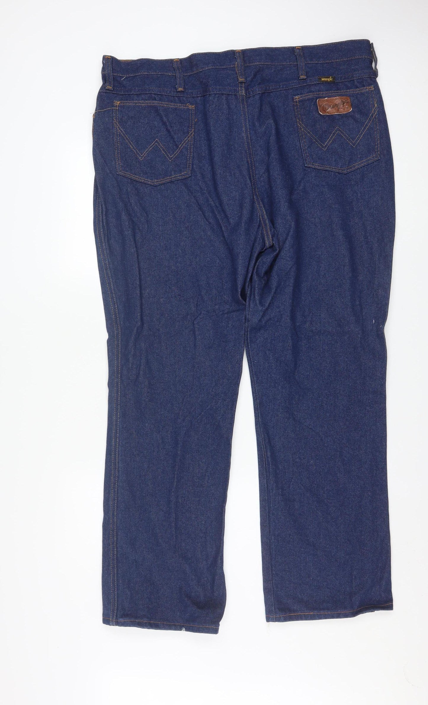 Wrangler Men's Blue 42x30 Regular Fit Straight Denim Jeans