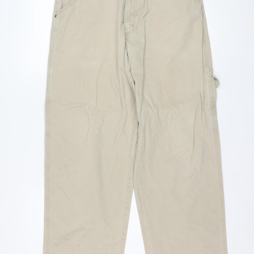 Wrangler Men's Beige Cargo Trousers 32W 34L Cotton Workwear Pants