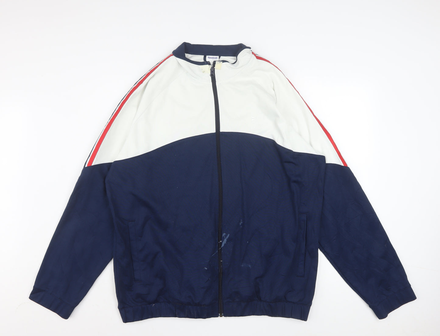 Reebok Men’s Blue XL Track Jacket Retro Full Zip Sportswear
