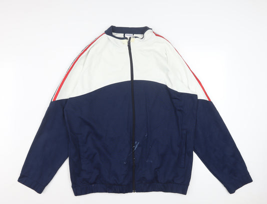 Reebok Men’s Blue XL Track Jacket Retro Full Zip Sportswear