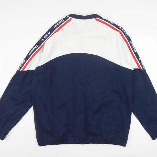 Reebok Men’s Blue XL Track Jacket Retro Full Zip Sportswear