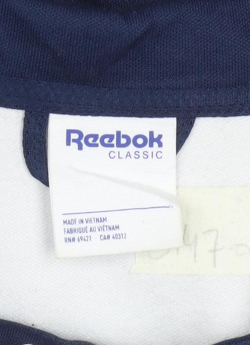 Reebok Men’s Blue XL Track Jacket Retro Full Zip Sportswear