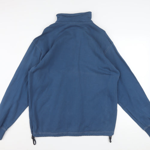 Asics Men's Blue XL Track Jacket Cotton Full Zip Activewear