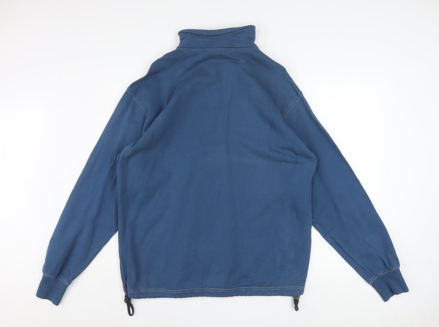 Asics Men's Blue XL Track Jacket Cotton Full Zip Activewear
