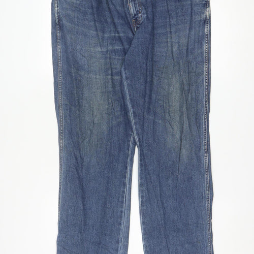 Wrangler Men's Blue Straight Leg Regular Fit Denim Jeans W36 L30