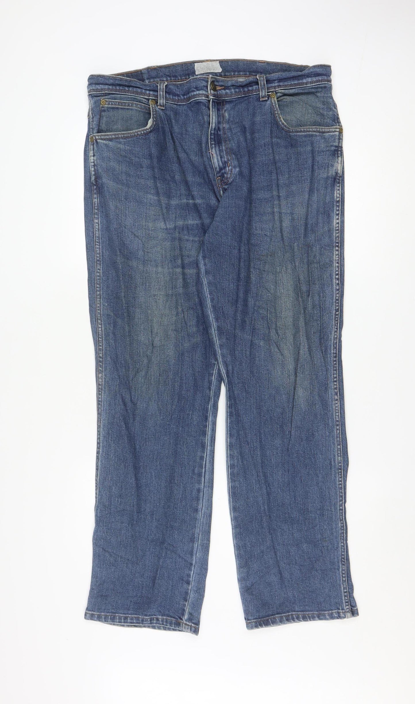 Wrangler Men's Blue Straight Leg Regular Fit Denim Jeans W36 L30