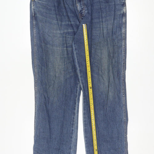 Wrangler Men's Blue Straight Leg Regular Fit Denim Jeans W36 L30