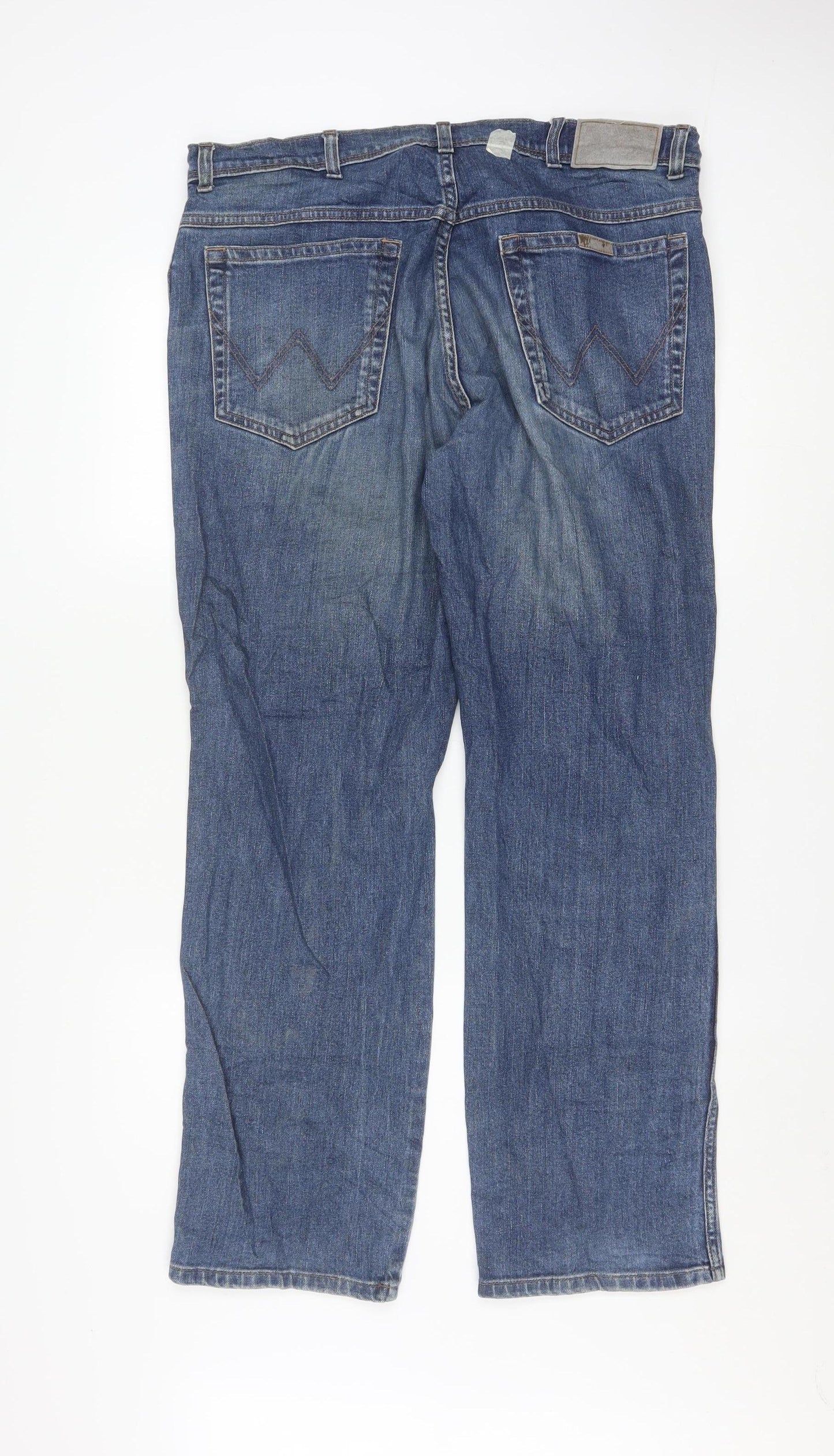 Wrangler Men's Blue Straight Leg Regular Fit Denim Jeans W36 L30