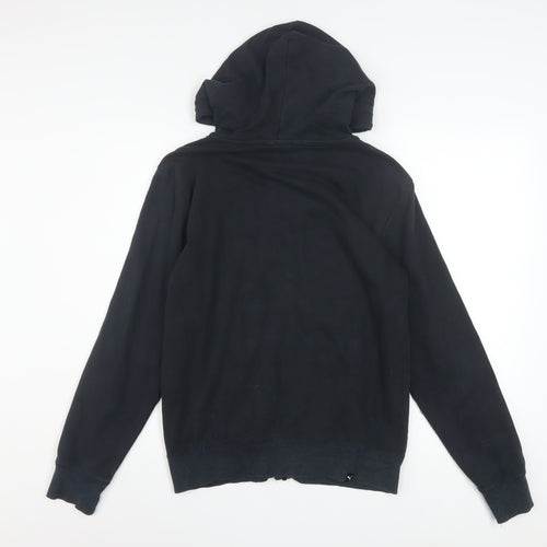 Puma Men's Black XS Full Zip Hoodie with Logo Detail