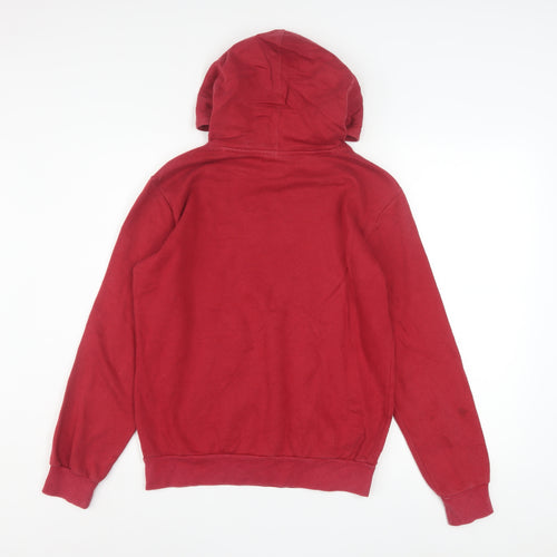 Champion Boys Red Pullover Fleece Hoodie 13-14 Years Logo Print