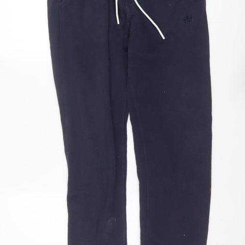 Adidas Mens Blue Jogger Sweatpants Size M Fleece Activewear Tapered
