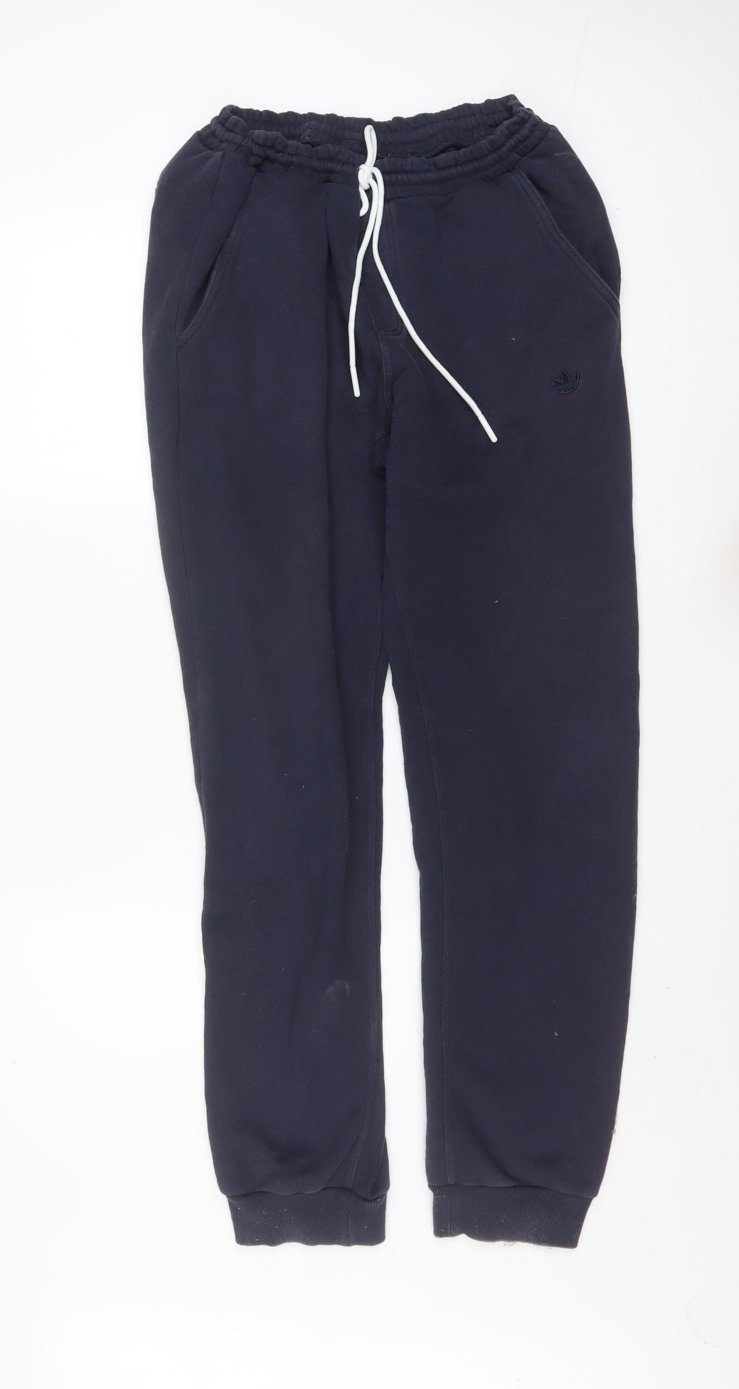 Adidas Mens Blue Jogger Sweatpants Size M Fleece Activewear Tapered