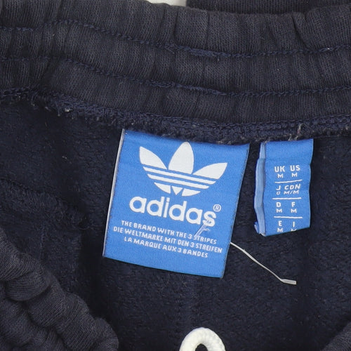 Adidas Mens Blue Jogger Sweatpants Size M Fleece Activewear Tapered