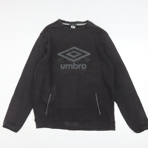 Umbro Men's Black XL Pullover Sweatshirt Crew Neck Fleece
