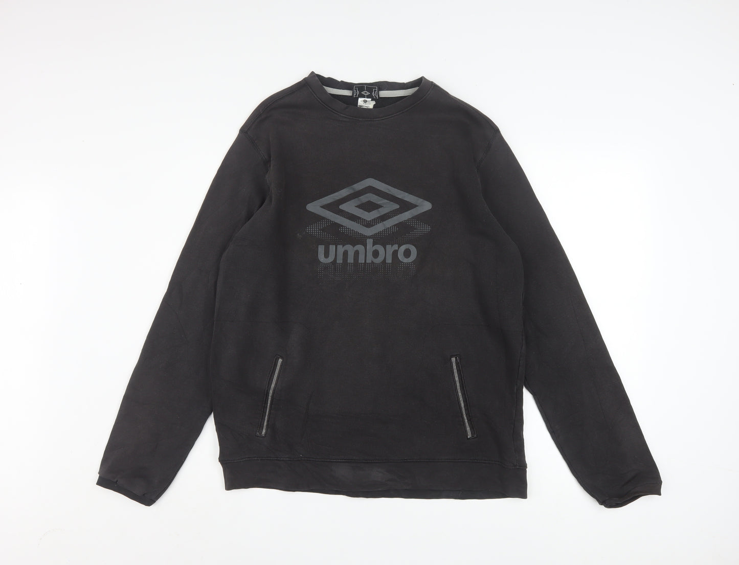 Umbro Men's Black XL Pullover Sweatshirt Crew Neck Fleece