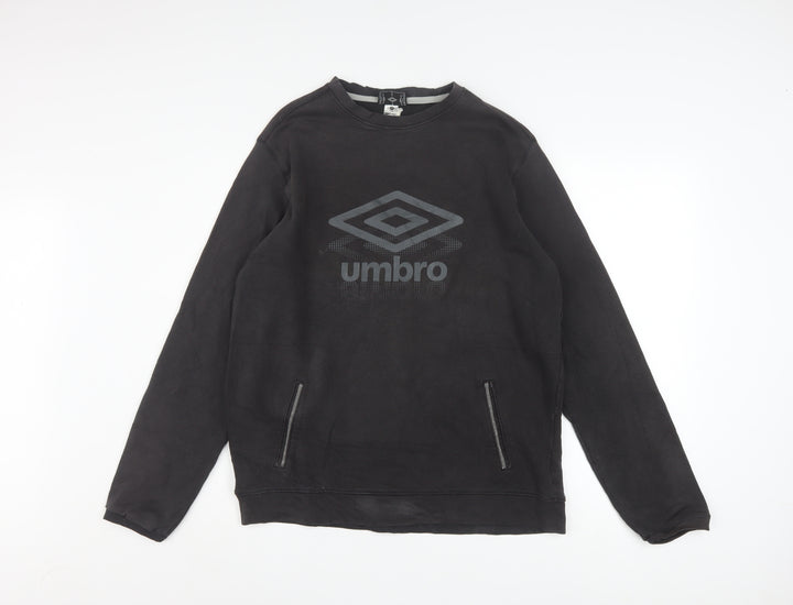 Umbro Men's Black XL Pullover Sweatshirt Crew Neck Fleece
