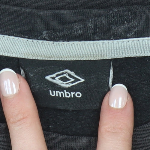 Umbro Men's Black XL Pullover Sweatshirt Crew Neck Fleece