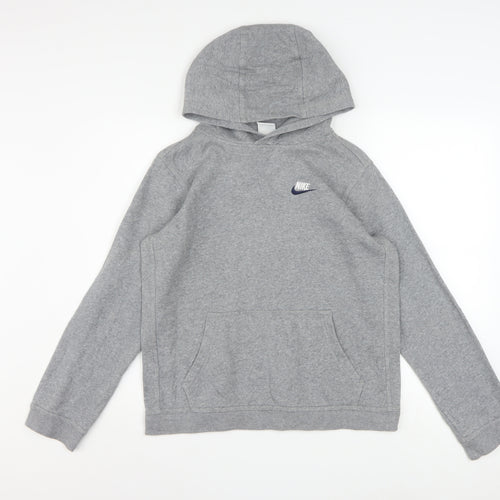 Nike Boys Grey XL Pullover Hoodie Sweatshirt Cotton Blend