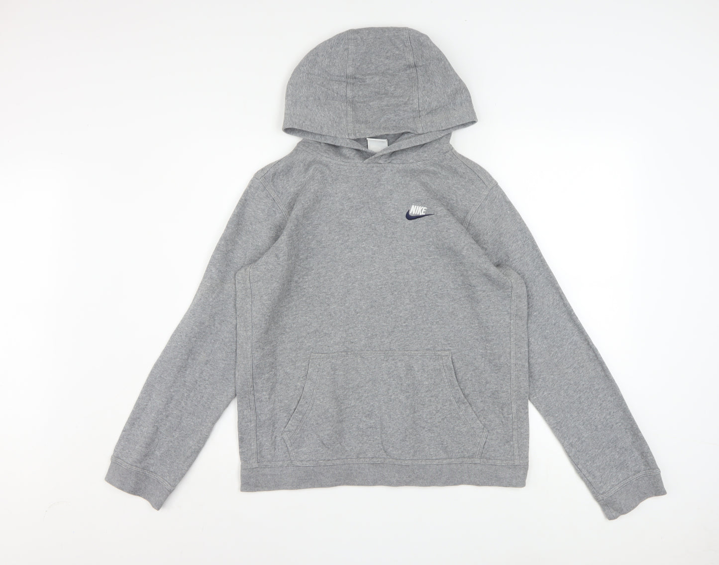 Nike Boys Grey XL Pullover Hoodie Sweatshirt Cotton Blend