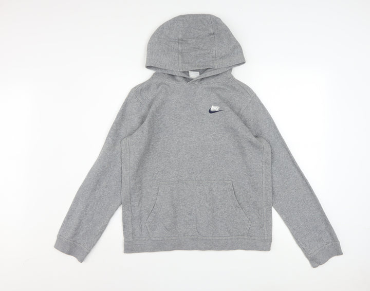 Nike Boys Grey XL Pullover Hoodie Sweatshirt Cotton Blend