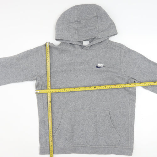 Nike Boys Grey XL Pullover Hoodie Sweatshirt Cotton Blend