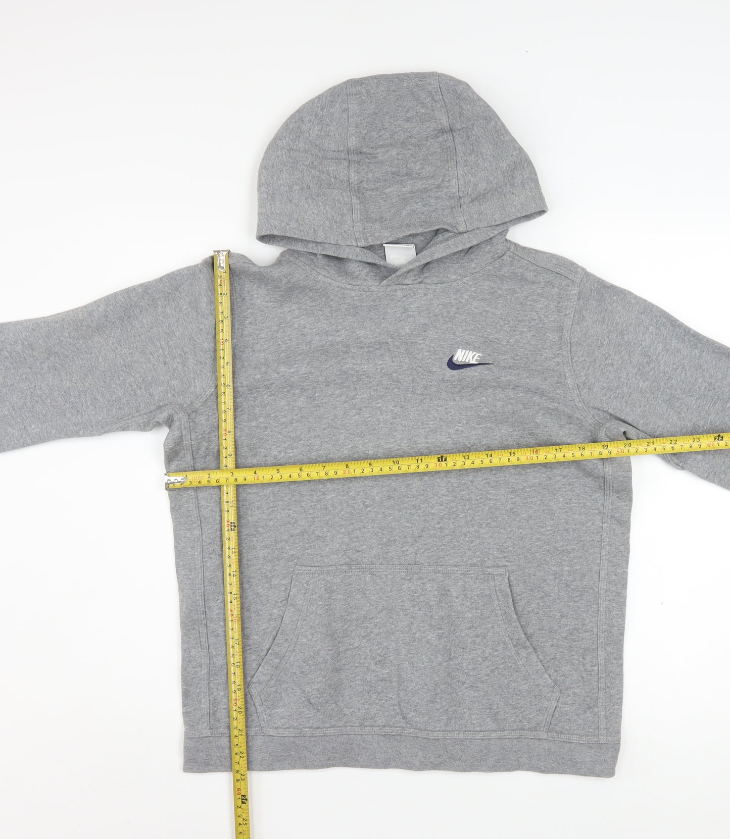 Nike Boys Grey XL Pullover Hoodie Sweatshirt Cotton Blend