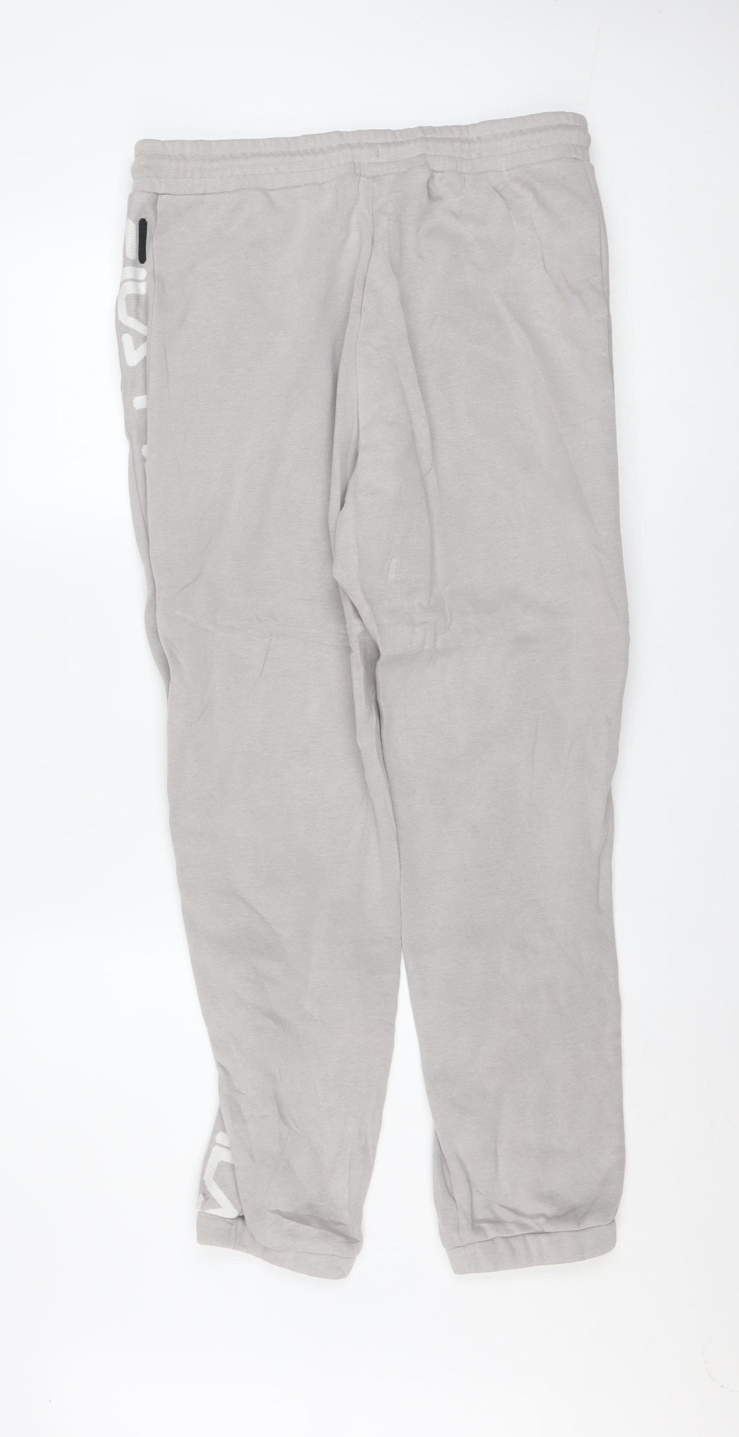 Fila Women's Grey Jogger Trousers L Elastic Waist Activewear